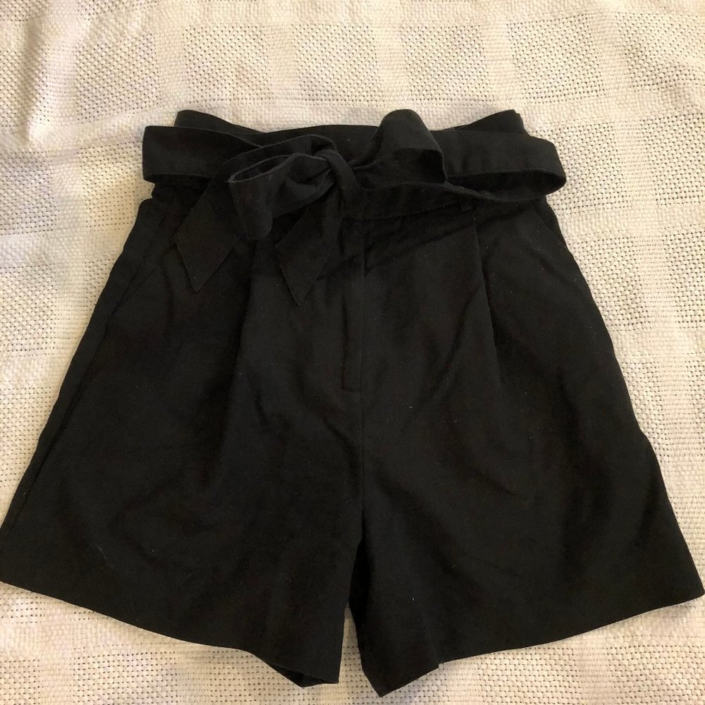 Black Paper Bag Shorts